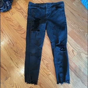 Black ripped jeans